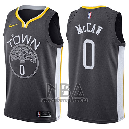 Camiseta Golden State Warriors Patrick McCaw NO 0 The Town Statement 2017-18 Negro